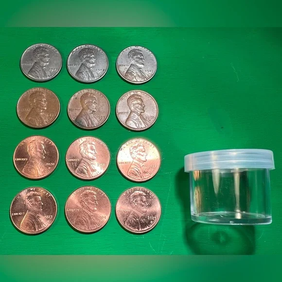 ⚫️ Vintage - All 3 Mints - 1943 Steel Pennies - War Time Wheaties - Collectible - Picture 2 of 16